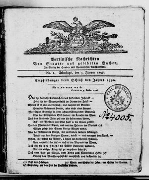 Berlinische Nachrichten von Staats- und gelehrten Sachen vom 03.01.1797