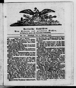 Berlinische Nachrichten von Staats- und gelehrten Sachen vom 21.02.1797
