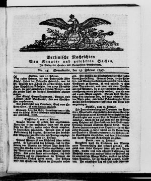 Berlinische Nachrichten von Staats- und gelehrten Sachen vom 25.02.1797