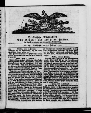 Berlinische Nachrichten von Staats- und gelehrten Sachen vom 28.02.1797