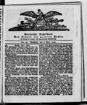 Berlinische Nachrichten von Staats- und gelehrten Sachen vom 07.03.1797
