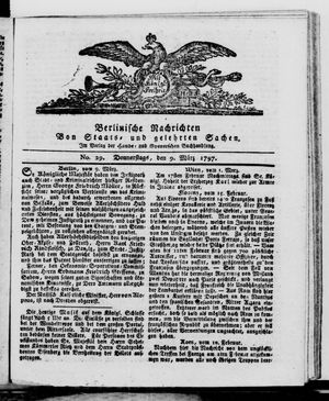 Berlinische Nachrichten von Staats- und gelehrten Sachen vom 09.03.1797