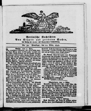 Berlinische Nachrichten von Staats- und gelehrten Sachen vom 21.03.1797