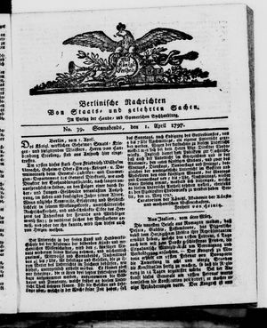 Berlinische Nachrichten von Staats- und gelehrten Sachen vom 01.04.1797
