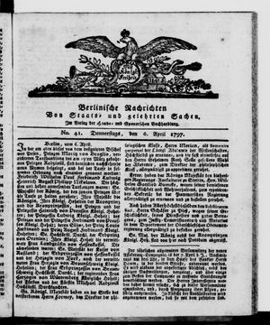Berlinische Nachrichten von Staats- und gelehrten Sachen vom 06.04.1797