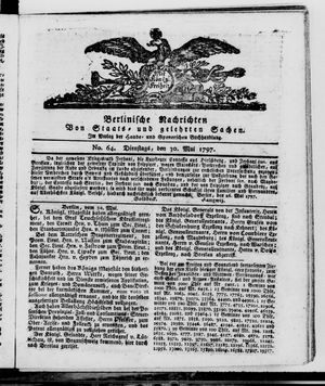 Berlinische Nachrichten von Staats- und gelehrten Sachen vom 30.05.1797