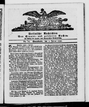 Berlinische Nachrichten von Staats- und gelehrten Sachen vom 01.07.1797