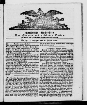 Berlinische Nachrichten von Staats- und gelehrten Sachen vom 04.07.1797
