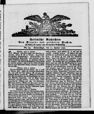 Berlinische Nachrichten von Staats- und gelehrten Sachen vom 13.07.1797