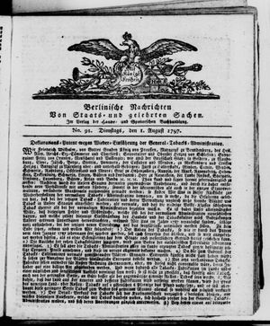 Berlinische Nachrichten von Staats- und gelehrten Sachen vom 01.08.1797