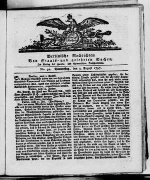 Berlinische Nachrichten von Staats- und gelehrten Sachen vom 03.08.1797