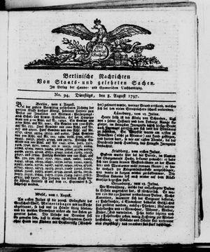 Berlinische Nachrichten von Staats- und gelehrten Sachen vom 08.08.1797