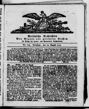 Berlinische Nachrichten von Staats- und gelehrten Sachen vom 29.08.1797