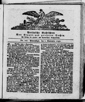 Berlinische Nachrichten von Staats- und gelehrten Sachen vom 07.09.1797