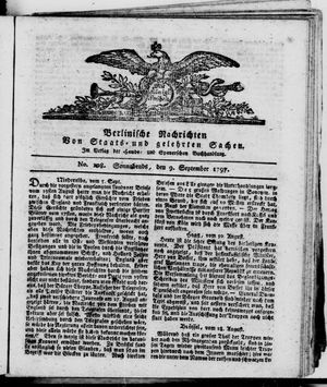 Berlinische Nachrichten von Staats- und gelehrten Sachen vom 09.09.1797