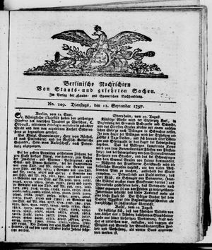 Berlinische Nachrichten von Staats- und gelehrten Sachen vom 12.09.1797