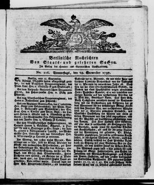 Berlinische Nachrichten von Staats- und gelehrten Sachen vom 28.09.1797