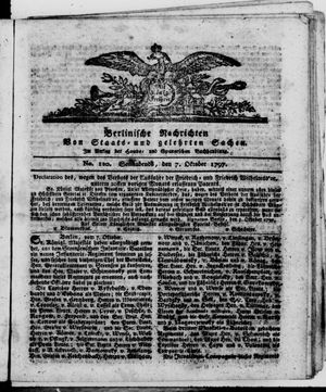 Berlinische Nachrichten von Staats- und gelehrten Sachen vom 07.10.1797