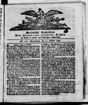 Berlinische Nachrichten von Staats- und gelehrten Sachen vom 21.10.1797