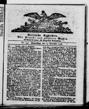 Berlinische Nachrichten von Staats- und gelehrten Sachen vom 14.12.1797