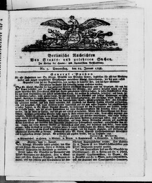 Berlinische Nachrichten von Staats- und gelehrten Sachen vom 11.01.1798