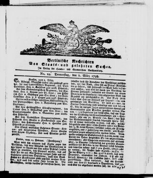 Berlinische Nachrichten von Staats- und gelehrten Sachen on Mar 8, 1798