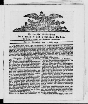 Berlinische Nachrichten von Staats- und gelehrten Sachen vom 17.03.1798