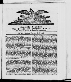 Berlinische Nachrichten von Staats- und gelehrten Sachen vom 10.04.1798