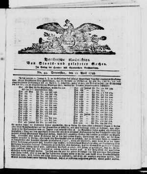 Berlinische Nachrichten von Staats- und gelehrten Sachen vom 12.04.1798