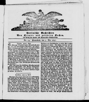 Berlinische Nachrichten von Staats- und gelehrten Sachen vom 05.05.1798
