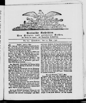 Berlinische Nachrichten von Staats- und gelehrten Sachen vom 19.05.1798
