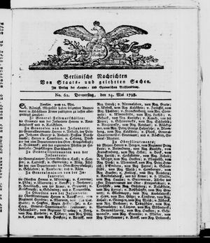 Berlinische Nachrichten von Staats- und gelehrten Sachen vom 24.05.1798