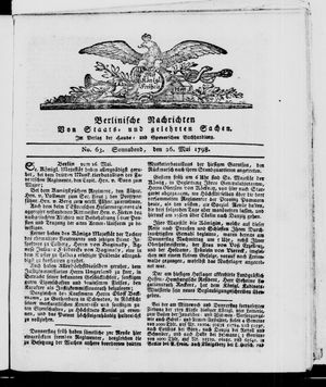 Berlinische Nachrichten von Staats- und gelehrten Sachen vom 26.05.1798