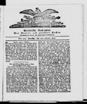 Berlinische Nachrichten von Staats- und gelehrten Sachen vom 02.10.1798
