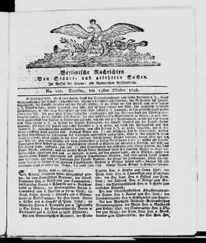 Berlinische Nachrichten von Staats- und gelehrten Sachen vom 23.10.1798