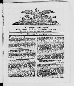 Berlinische Nachrichten von Staats- und gelehrten Sachen vom 03.01.1799
