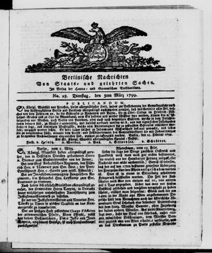 Berlinische Nachrichten von Staats- und gelehrten Sachen vom 05.03.1799