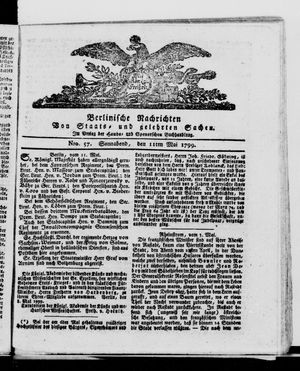 Berlinische Nachrichten von Staats- und gelehrten Sachen vom 11.05.1799