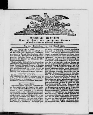 Berlinische Nachrichten von Staats- und gelehrten Sachen vom 08.08.1799