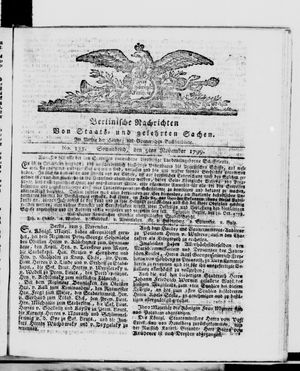 Berlinische Nachrichten von Staats- und gelehrten Sachen vom 09.11.1799