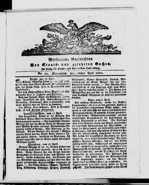 Berlinische Nachrichten von Staats- und gelehrten Sachen vom 26.04.1800