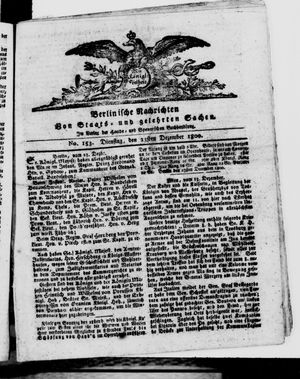 Berlinische Nachrichten von Staats- und gelehrten Sachen vom 23.12.1800