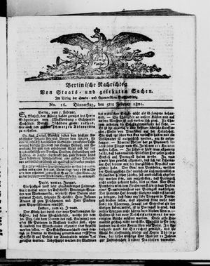 Berlinische Nachrichten von Staats- und gelehrten Sachen vom 05.02.1801