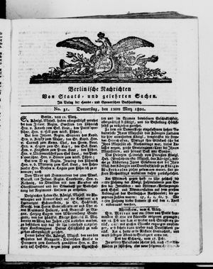 Berlinische Nachrichten von Staats- und gelehrten Sachen vom 12.03.1801