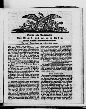 Berlinische Nachrichten von Staats- und gelehrten Sachen vom 30.04.1801