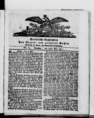 Berlinische Nachrichten von Staats- und gelehrten Sachen vom 19.05.1801