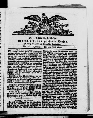 Berlinische Nachrichten von Staats- und gelehrten Sachen vom 02.06.1801