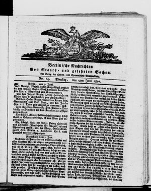 Berlinische Nachrichten von Staats- und gelehrten Sachen vom 09.06.1801