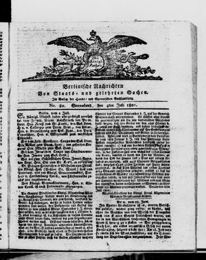 Berlinische Nachrichten von Staats- und gelehrten Sachen vom 04.07.1801