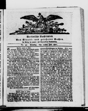 Berlinische Nachrichten von Staats- und gelehrten Sachen vom 28.07.1801